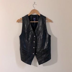 GAP Genuine Leather Vest size S